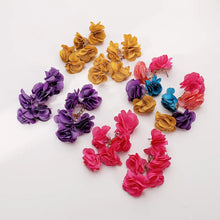 Load image into Gallery viewer, The Retro Petal Earring in Yellow, Purple &amp; Pink
