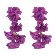 Load image into Gallery viewer, The Retro Petal Earring in Yellow, Purple &amp; Pink
