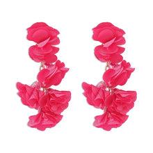Load image into Gallery viewer, The Retro Petal Earring in Yellow, Purple &amp; Pink
