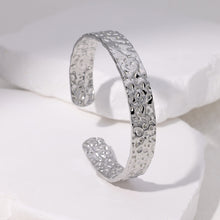 Load image into Gallery viewer, The Beaten Bracelet in Silver &amp; Gold  (18K Gold Plated)
