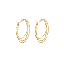 Load image into Gallery viewer, The Triple Hoop Earring in Gold or Silver (Sml, Med or Lrg)
