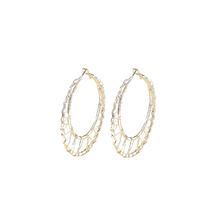 Load image into Gallery viewer, The Double Stitch Earring in Silver &amp; Gold
