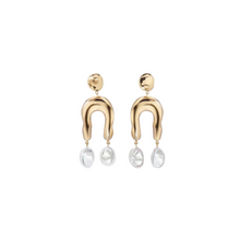 Load image into Gallery viewer, The Tuning Pearl Earring (18k Gold Plated)
