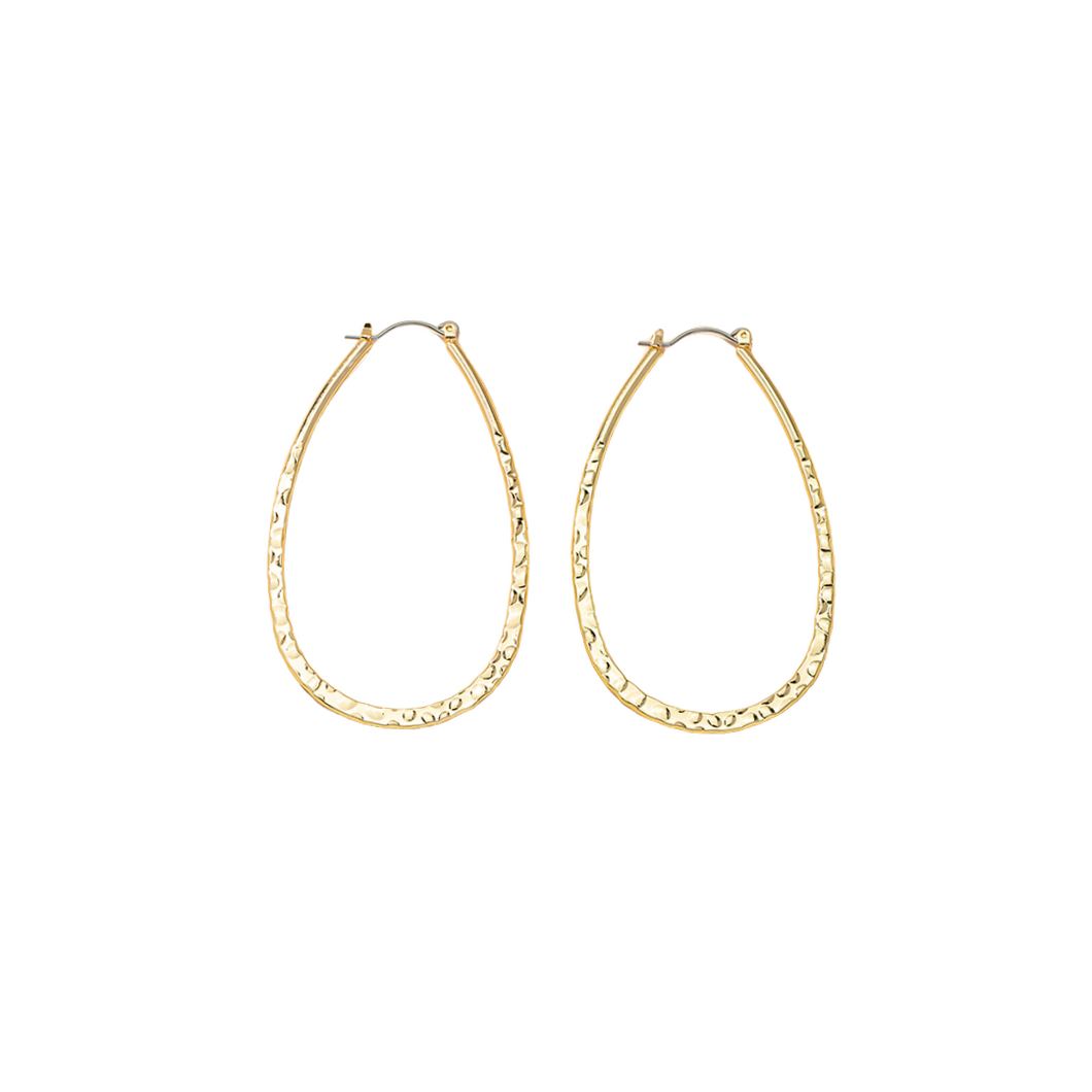 The Hammered Oval Earring