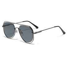 Load image into Gallery viewer, The Ross Sunglasses - Black, Gold &amp; Grey
