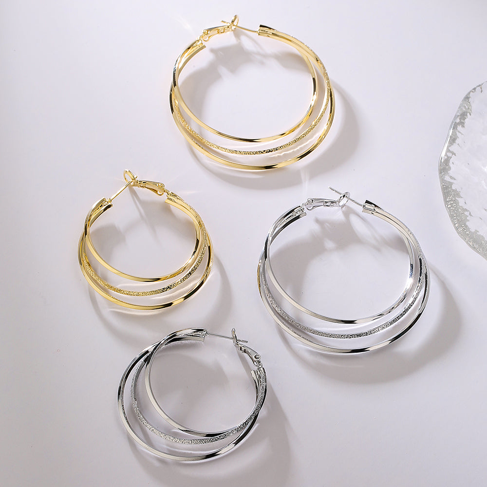 The Triple Hoop Earring in Gold or Silver (Sml, Med or Lrg)