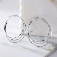 Load image into Gallery viewer, The Triple Hoop Earring in Gold or Silver (Sml, Med or Lrg)
