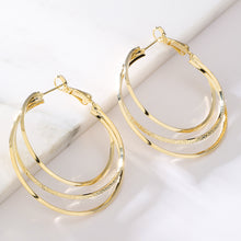 Load image into Gallery viewer, The Triple Hoop Earring in Gold or Silver (Sml, Med or Lrg)
