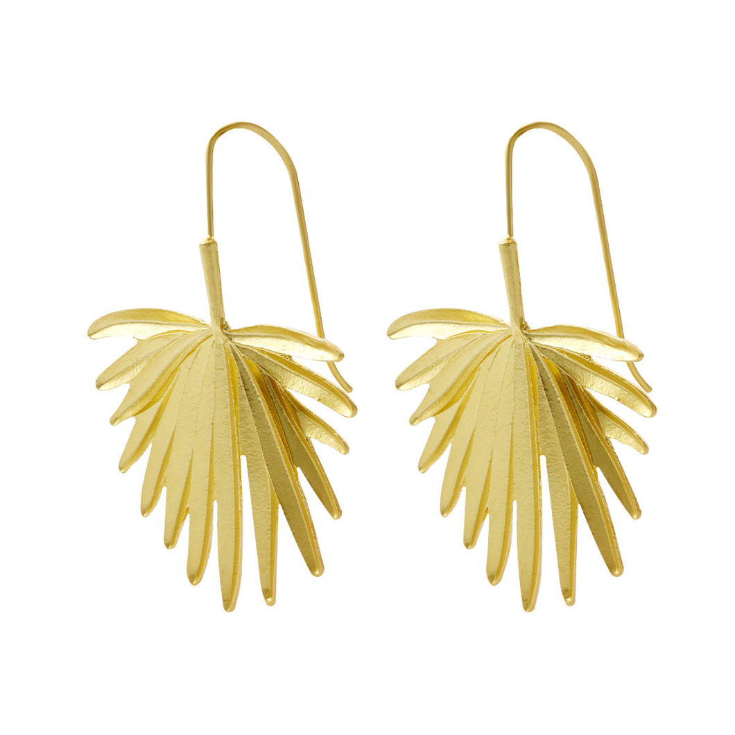 The Tropical Leaf Earring in Gold and Silver