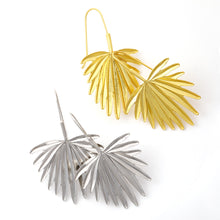 Load image into Gallery viewer, The Tropical Leaf Earring in Gold and Silver
