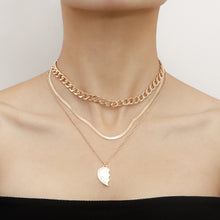 Load image into Gallery viewer, The Half-Hearted Layered Chain in Gold &amp; Silver
