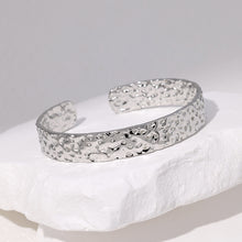 Load image into Gallery viewer, The Beaten Bracelet in Silver &amp; Gold  (18K Gold Plated)
