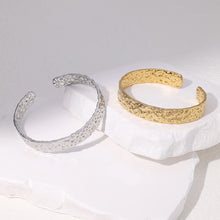 Load image into Gallery viewer, The Beaten Bracelet in Silver &amp; Gold  (18K Gold Plated)
