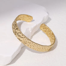 Load image into Gallery viewer, The Beaten Bracelet in Silver &amp; Gold  (18K Gold Plated)
