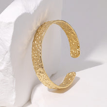 Load image into Gallery viewer, The Beaten Bracelet in Silver &amp; Gold  (18K Gold Plated)
