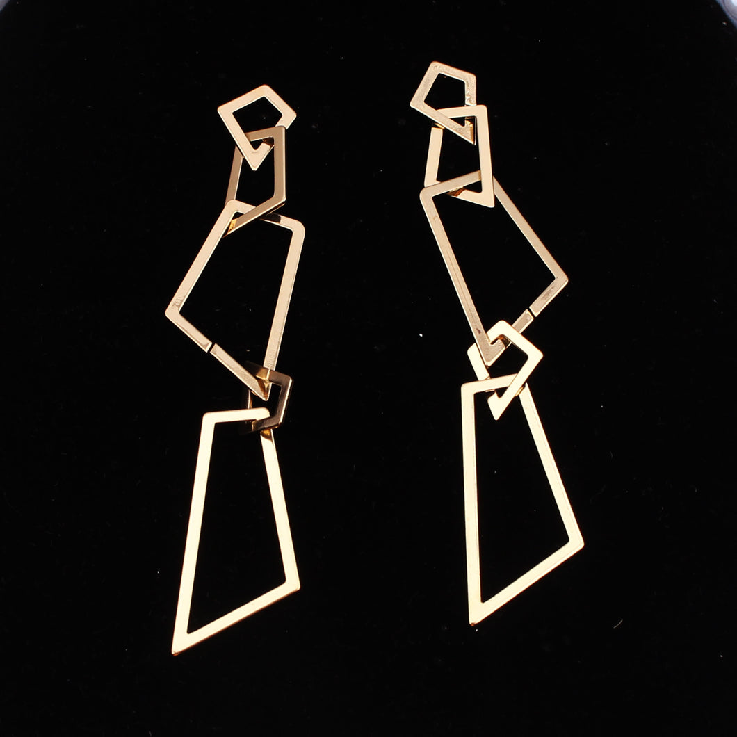 The Hollow Totem Earring in Gold & Silver