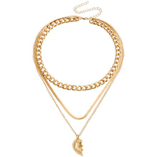 Load image into Gallery viewer, The Half-Hearted Layered Chain in Gold &amp; Silver
