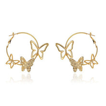 Load image into Gallery viewer, The Butterfly Hoop Earring
