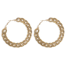 Load image into Gallery viewer, The Curb Link Hoop Earring in Gold &amp; Silver
