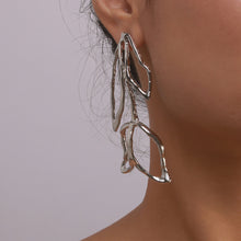 Load image into Gallery viewer, The Outlined Leaf Earring in Silver &amp; Gold
