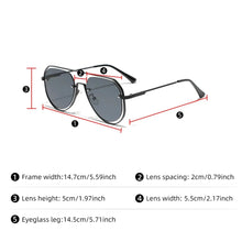 Load image into Gallery viewer, The Ross Sunglasses - Black, Gold &amp; Grey
