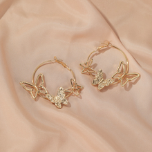Load image into Gallery viewer, The Butterfly Hoop Earring
