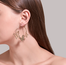Load image into Gallery viewer, The Butterfly Hoop Earring
