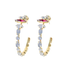 Load image into Gallery viewer, The Crown-Jewelled Hoop Earring
