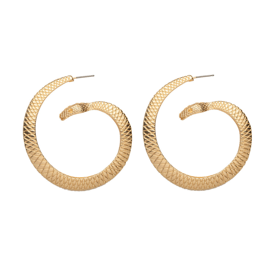 The Snake Head Hoop Earring