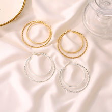 Load image into Gallery viewer, The Double Loop Earring in Gold and Silver
