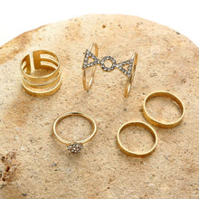 Load image into Gallery viewer, The Bow Ball 5 Piece Ring Set
