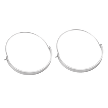 Load image into Gallery viewer, The Half Moon Circle Hoop Earring in Gold or Silver (Plated)
