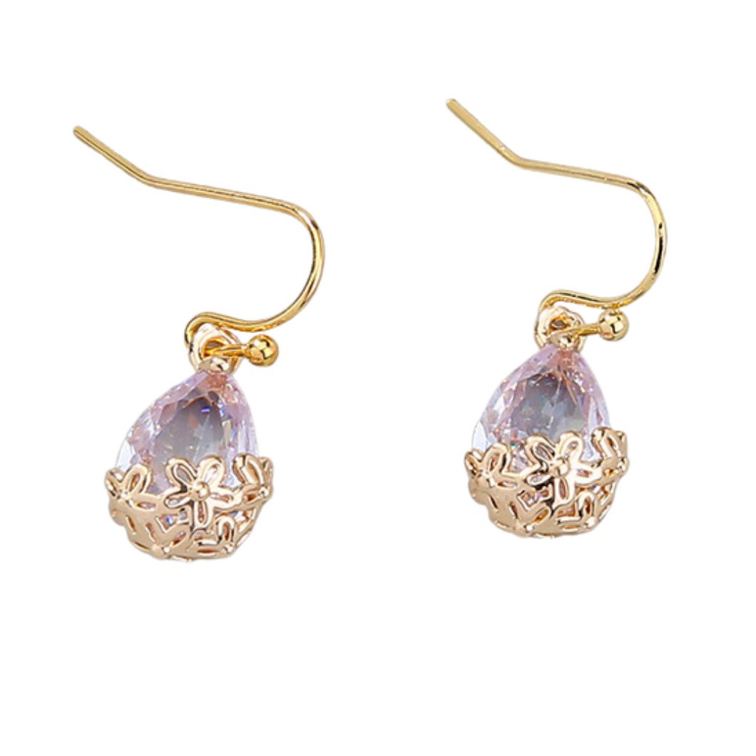 The Crystal Plum Earring