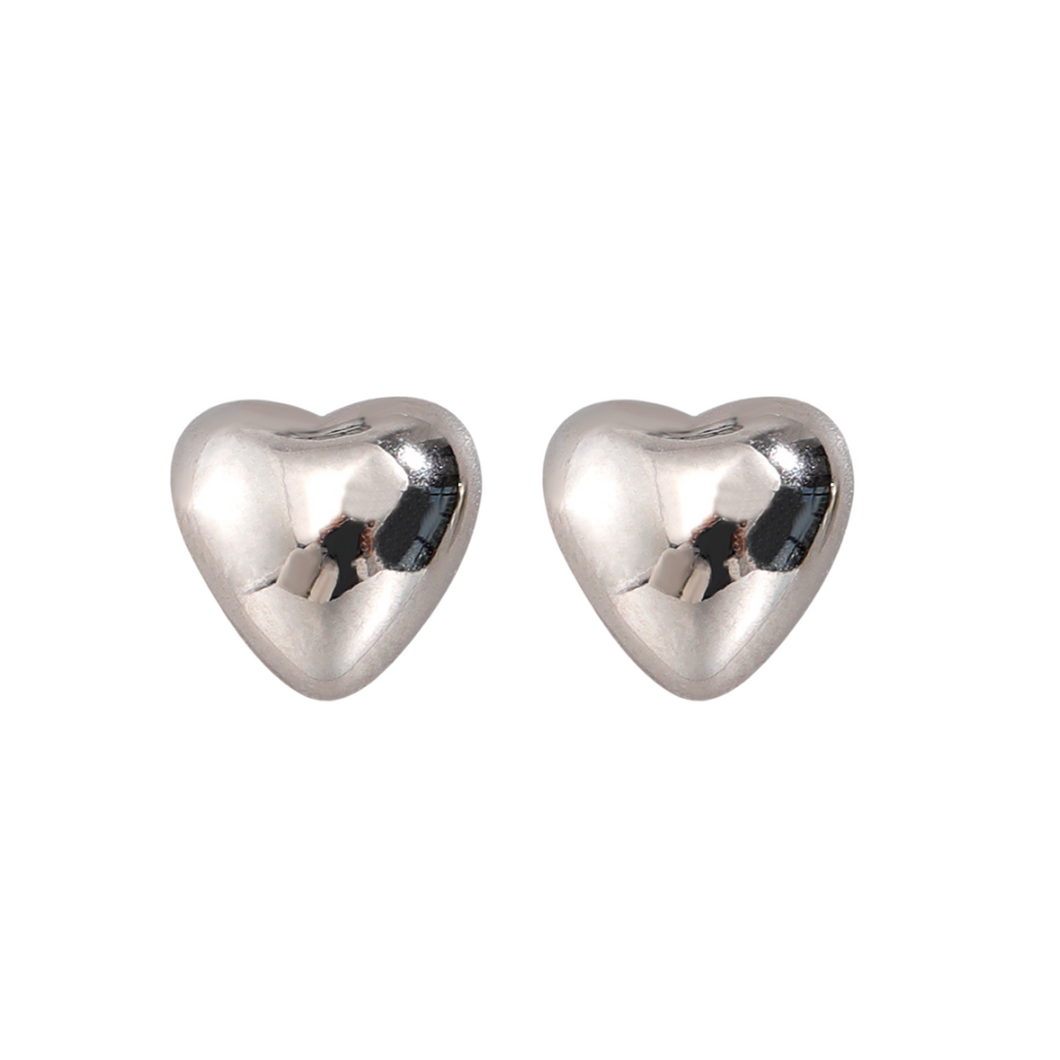 The Solid Heart Stud Earring