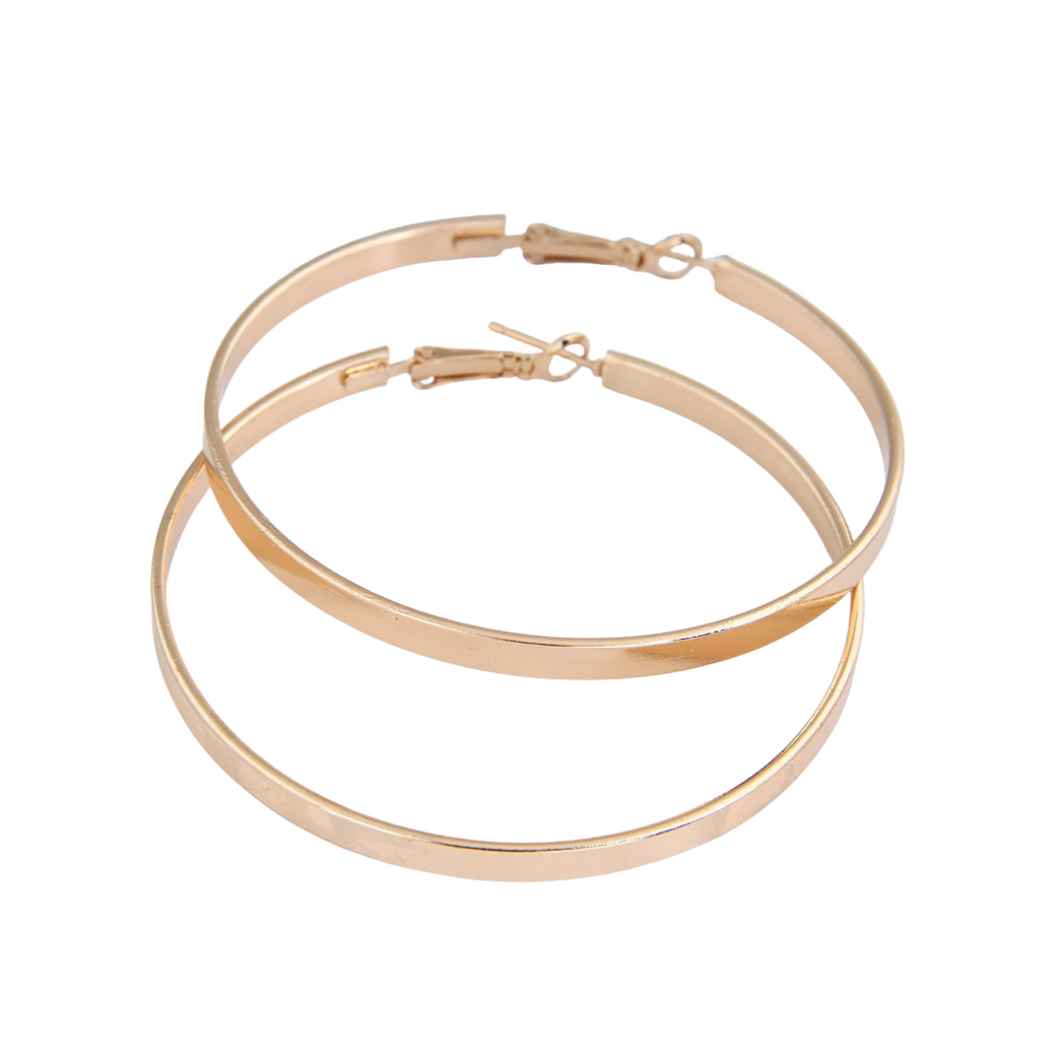 The Solid Hoop Earring in Gold or Silver