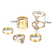 Load image into Gallery viewer, The Bow Ball 5 Piece Ring Set
