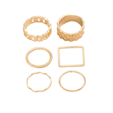 Load image into Gallery viewer, The Geo 6 Piece Ring Set
