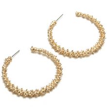 Load image into Gallery viewer, The Crackle Hoop Earring in Gold or Silver
