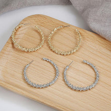 Load image into Gallery viewer, The Crackle Hoop Earring in Gold or Silver
