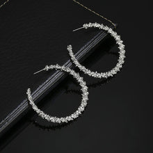 Load image into Gallery viewer, The Crackle Hoop Earring in Gold or Silver
