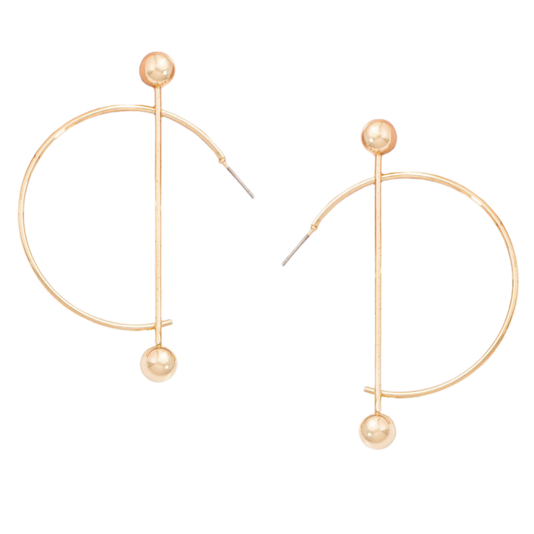 The Cross Bar Hoop Earring