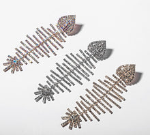 Load image into Gallery viewer, The Jumbo Fishbone Earring in Gold or Silver
