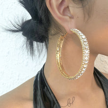 Load image into Gallery viewer, The Flashy Hoop Earring in Gold or Silver (Small, Medium or Large)
