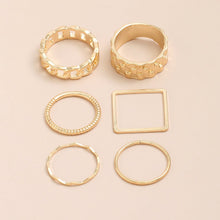 Load image into Gallery viewer, The Geo 6 Piece Ring Set
