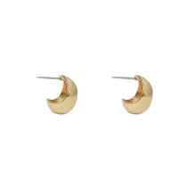 Load image into Gallery viewer, The Half Moon Stud Earring in Gold &amp; Silver
