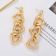 Load image into Gallery viewer, The Triple Link Earring in Gold or Silver
