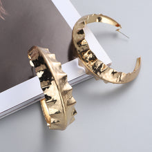 Load image into Gallery viewer, The Moulded Hoop Earring in Gold or Silver
