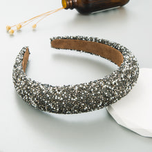 Load image into Gallery viewer, The Cristal Headband in Silver, Grey &amp; Black
