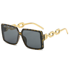 Load image into Gallery viewer, The Figaro Sunglasses in Black, Leopard &amp; Champagne
