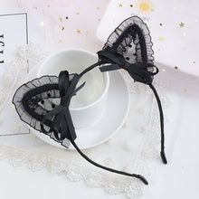 Load image into Gallery viewer, The Lace Polka Dot Cat Headband
